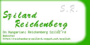 szilard reichenberg business card
